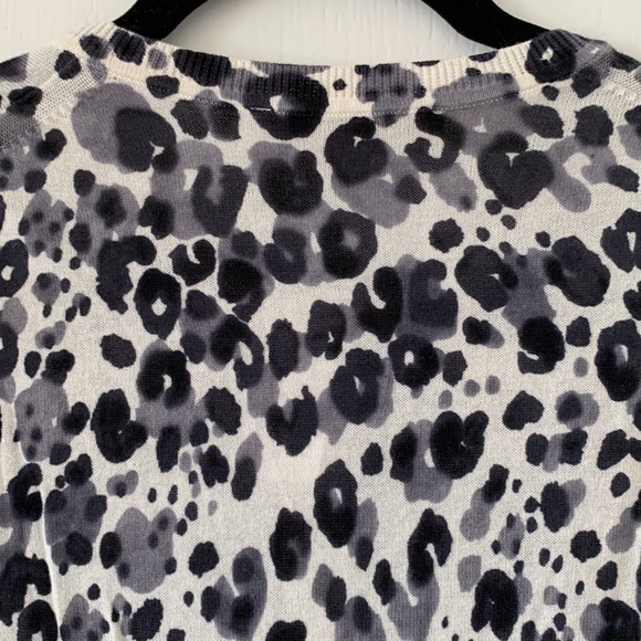 NWT LOFT Print Crewneck Long Sleeves Cardigan - Picture 11 of 13